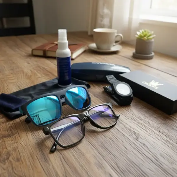 Premium Sunglass, Blue Cut Glass & Watch Combo